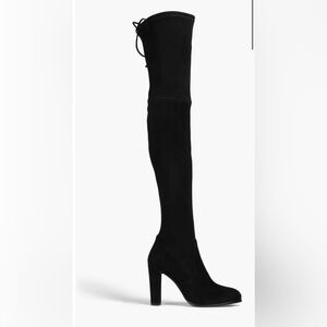 Stuart Weitzman Black Over the Knee Boots SUEDE